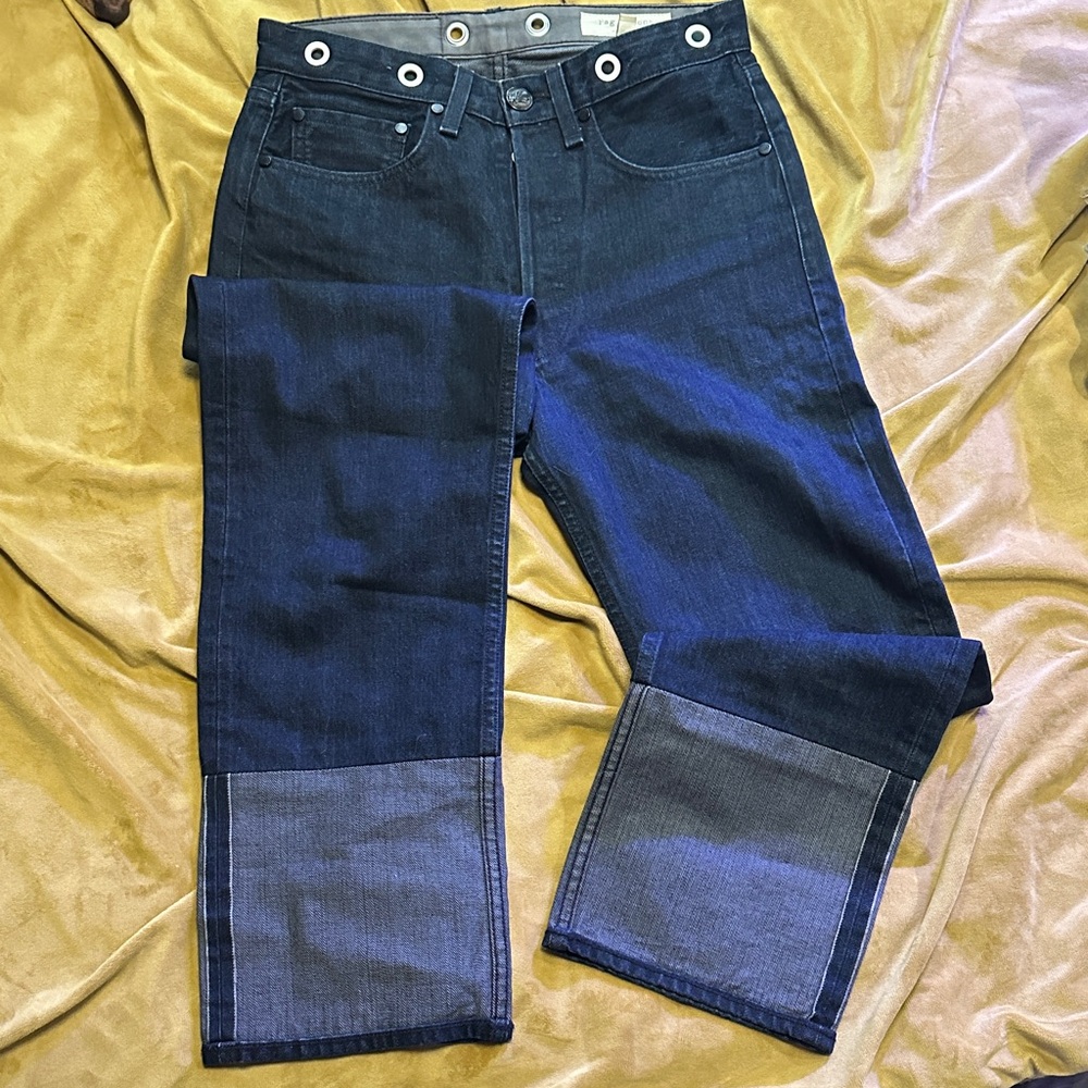 rag & bone Indigo Wide Leg Jeans